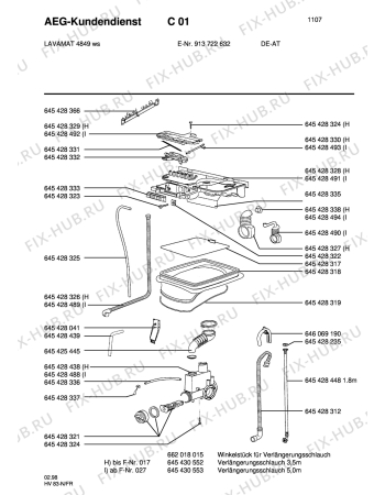 Схема №4 LAV 4849 с изображением Шланг (трубка) Aeg 8996454284390