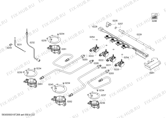 Взрыв-схема плиты (духовки) Bosch PBP6B3B80 4G BO VS60R/15 - Схема узла 02