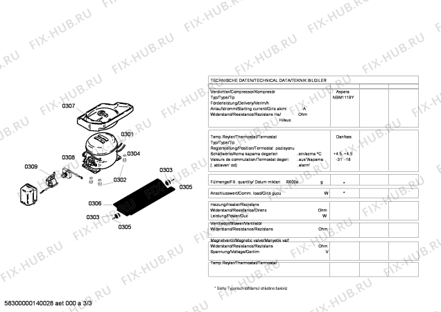 Схема №3 KD52VX04NE с изображением Дверь для холодильной камеры Siemens 00244938