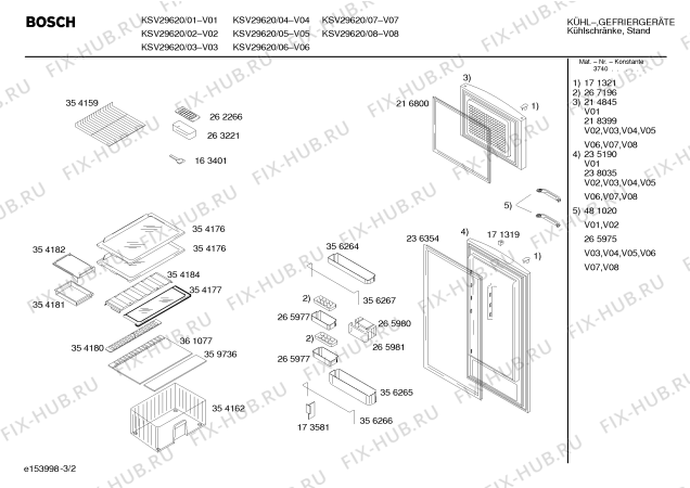 Взрыв-схема холодильника Bosch KSV29620 - Схема узла 02