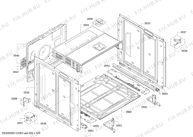 Схема №4 HE36AB560 с изображением Панель управления для плиты (духовки) Siemens 00246982