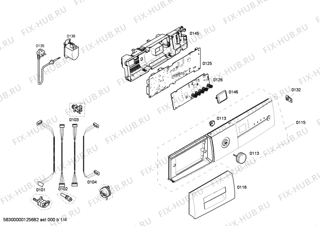 Схема №2 WM12E3F3 E 12.3F с изображением Панель управления для стиралки Siemens 00675869