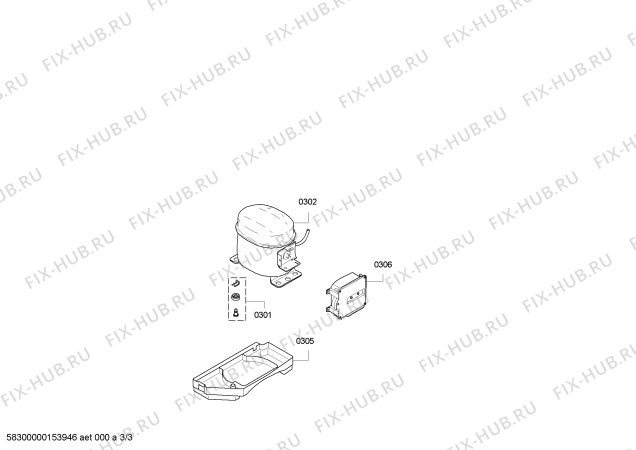 Взрыв-схема холодильника Bosch KIS28A65 - Схема узла 03