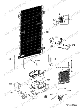 Взрыв-схема холодильника Zanussi ZBB28665SA - Схема узла Cooling system 017