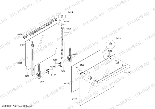 Схема №4 HBA33B250 с изображением Инструкция по эксплуатации для плиты (духовки) Bosch 00784743