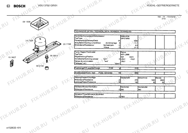 Взрыв-схема холодильника Bosch KSU3702GR - Схема узла 04