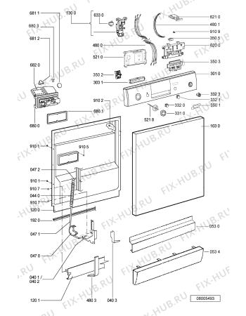 Схема №3 C 848 с изображением Микромодуль для посудомойки Whirlpool 481221838533