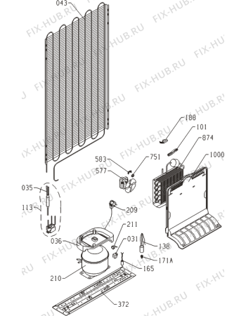 Взрыв-схема холодильника Pelgrim PKV188BEI (405784, HZF3267AF) - Схема узла 03