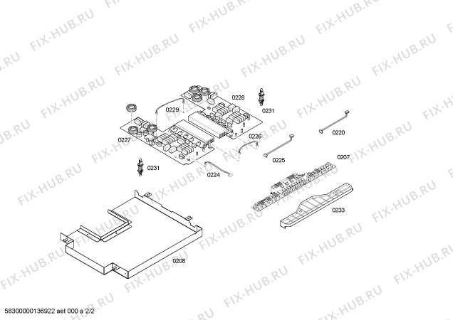 Взрыв-схема плиты (духовки) Siemens EH675ME31E SE.4I.60.TOP.X.CS.Top - Схема узла 02