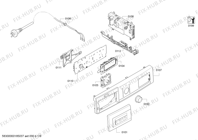 Схема №4 WTY88701AU HomeProfessional SelfCleaning Condenser с изображением Дисплейный модуль запрограммирован для сушилки Bosch 00639061