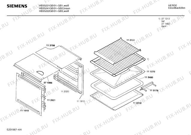 Взрыв-схема плиты (духовки) Siemens HB35241GB - Схема узла 04