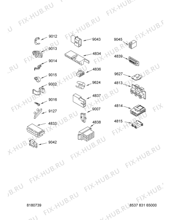 Схема №4 3XGSC9455J с изображением Проводка для стиралки Whirlpool 480110100216