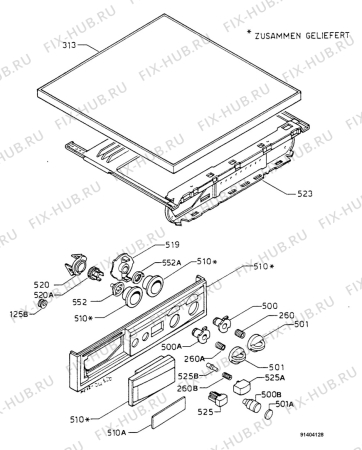 Взрыв-схема стиральной машины Electrolux EW1140F - Схема узла Control panel and lid