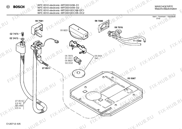 Схема №4 WFE7300 WFE7300 ELECTRONIC с изображением Панель для стиралки Bosch 00272340