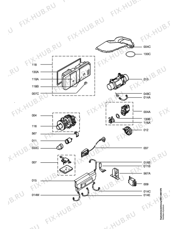 Схема №6 FAV65050VI с изображением Сенсорная панель для посудомойки Aeg 1115797001
