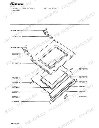 Схема №4 195305758 1076.42SB-7 с изображением Панель для электропечи Bosch 00125904