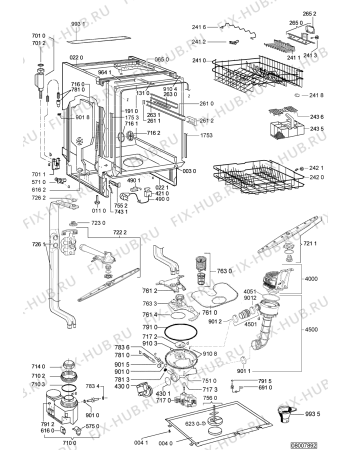 Схема №2 ADGR 9330 с изображением Обшивка для посудомойки Whirlpool 480140102252