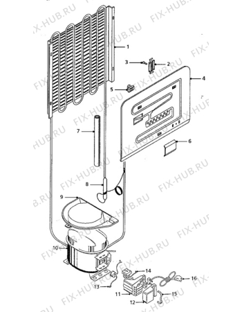 Взрыв-схема холодильника Quelle QL4ES - Схема узла Cooling system 017