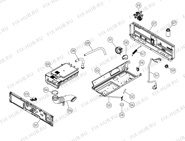 Взрыв-схема стиральной машины Gorenje FTL 36i Digitronic SF   -White (900003141, WM25.3) - Схема узла 05