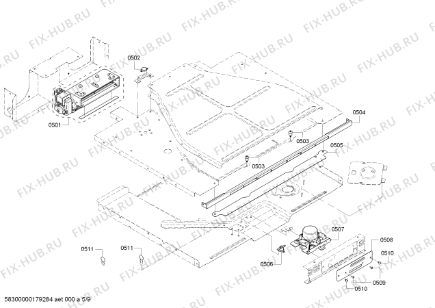 Взрыв-схема плиты (духовки) Bosch HBLP651UC Bosch - Схема узла 06