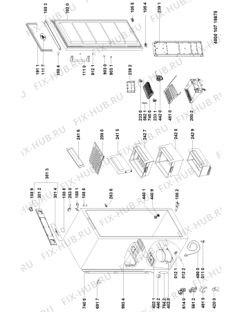 Схема №1 WVE1660 NF TS с изображением Дверца для холодильника Whirlpool 481010595355