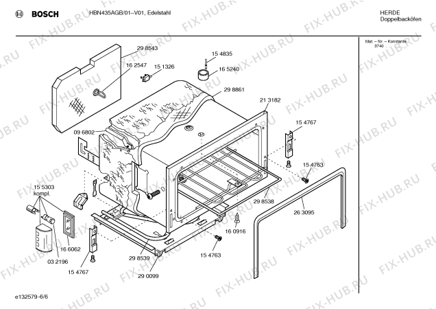 Схема №4 HBN435AGB с изображением Ручка управления духовкой для электропечи Bosch 00167045