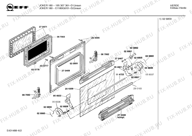 Схема №5 195308249 JOKER 180 с изображением Ручка регулировки мощности для плиты (духовки) Bosch 00057390