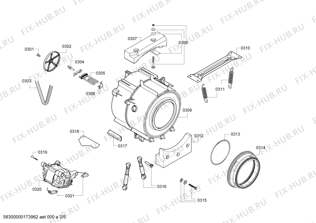 Схема №2 WM08B060IN iQ100 с изображением Наклейка для стиралки Siemens 00631811