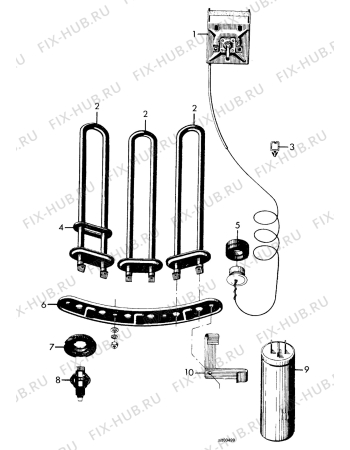 Взрыв-схема стиральной машины Zanker 470T - Схема узла Electrical equipment