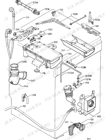 Взрыв-схема стиральной машины Zanussi ZF1446SJ - Схема узла Hydraulic System 272