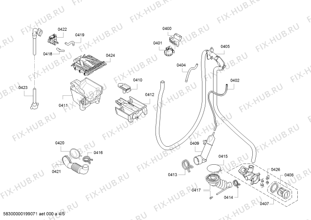 Взрыв-схема стиральной машины Bosch WLT24560OE - Схема узла 04