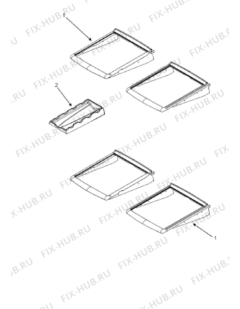 Схема №5 KRSC9010IKA (F090441) с изображением Испаритель для холодильной камеры Indesit C00332207