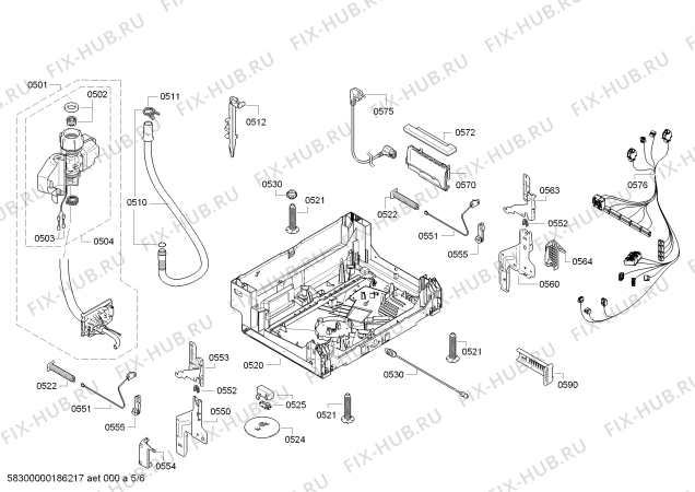 Схема №4 S41E50S0GB с изображением Кнопка для посудомойки Bosch 00622960