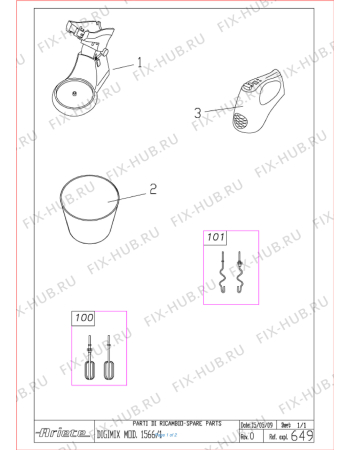 Схема №1 DIGIMIX PROFESSIONAL METAL с изображением Покрытие для электроблендера ARIETE AT6116021000