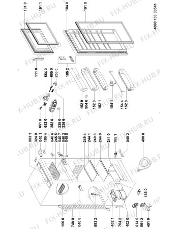 Схема №1 ART 364/A+/6 с изображением Криостат для холодильной камеры Whirlpool 481010667660