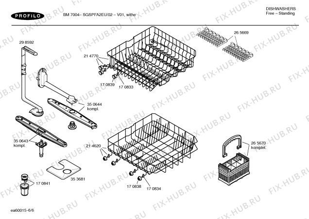 Схема №5 BM7006 с изображением Инструкция по эксплуатации для электропосудомоечной машины Bosch 00523577