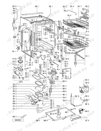 Схема №2 GSI 4753/TW/SW с изображением Панель для посудомоечной машины Whirlpool 481245379678