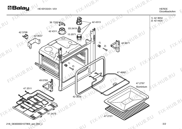 Схема №3 HE1BY23 с изображением Блок подключения для электропечи Bosch 00603794