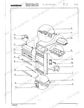 Взрыв-схема холодильника Gaggenau IK301031 - Схема узла 08