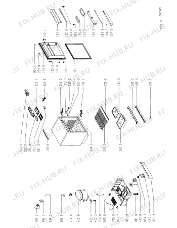 Схема №1 ARL101/R/G ARL 101/K/G с изображением Элемент корпуса для холодильника Whirlpool 481946698523