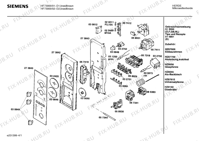 Схема №4 H6850W0 JOKER 755 с изображением Пленочная индикация для микроволновки Siemens 00057419