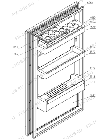 Взрыв-схема холодильника Pelgrim C-BI540-16 (729800, HI1728RFD) - Схема узла 03
