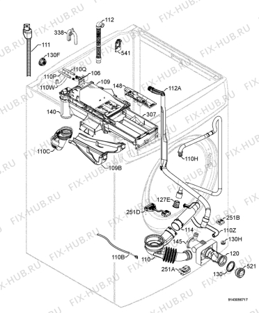 Взрыв-схема стиральной машины Aeg Electrolux L14950 - Схема узла Hydraulic System 272