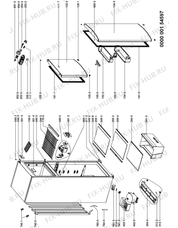 Схема №1 DPA30V/EG с изображением Контейнер для холодильника Whirlpool 480132102569