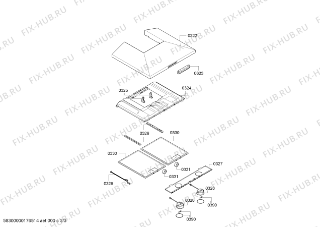 Взрыв-схема вытяжки Balay 3BC777XM Balay - Схема узла 03