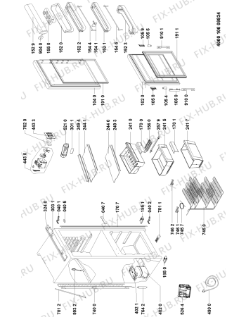 Схема №1 KGIE 2083/A++ с изображением Микротермостат для холодильной камеры Whirlpool 481010582133