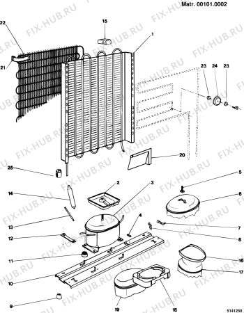 Схема №1 R2250WEU (F005352) с изображением Корпусная деталь для холодильной камеры Indesit C00039621