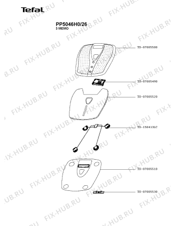 Схема №1 PP5047H0/26 с изображением Табло для напольных и кухонных весов Tefal TS-150413LC