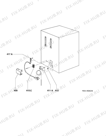 Взрыв-схема холодильника Electrolux RH237H - Схема узла Armature/fitting