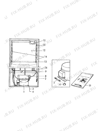 Взрыв-схема холодильника Electrolux ER3006B - Схема узла Cooling system 017